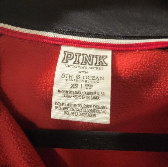 Victoria's Secret PINK Zip Baseball Jacket Size XS Diamondbacks AZ Red/Black - Picture 8 of 11